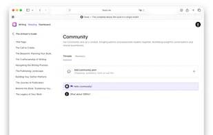 Each writing has its own Community.