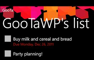 View tasks of a list