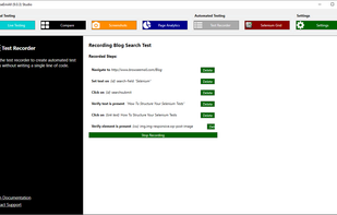 Our Record & Play technology makes it possible to record regression test cases directly in the browser. Run these test cases against all major browsers, no coding experience required.