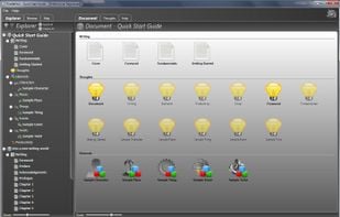 The FreeWriter Explorer makes it easy to get around your document. It can handle many documents at once!