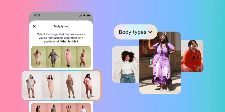 Pinterest launches a new 'Body Type Ranges' tool in the U.S image