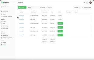 TimeCamp screenshot 1