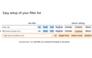 Referer Control screenshot 2