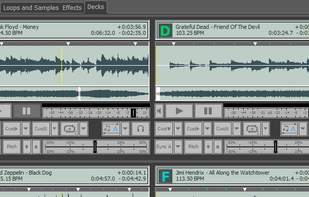 Zulu DJ Mixing Software - Decks Tab