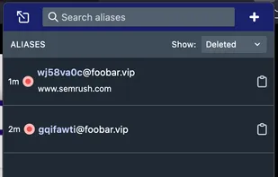 The main interface for the Firefox extension