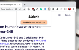 SideHN screenshot 1