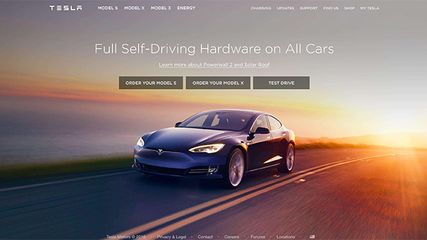Tesla Motors website is powered by Drupal