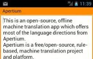 Apertium screenshot 1