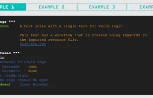 Robot framework screenshot 1