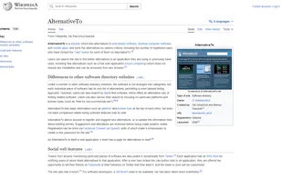 The article for AlternativeTo on Wikipedia.