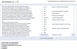List of Acronyms maker screenshot 1