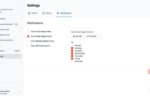 Receive requests in the background while you work and get daily digest when it's best for you.
