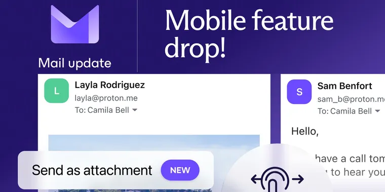 Proton Mail apps update adds navigation features on iOS and Android image