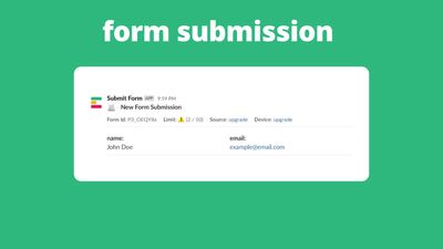 Submitform.app sends form submissions to Slack.