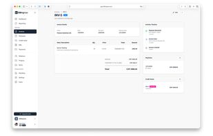 Invoice Details including Timeline