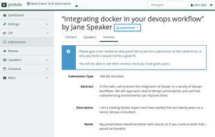 Pretalx screenshot 1