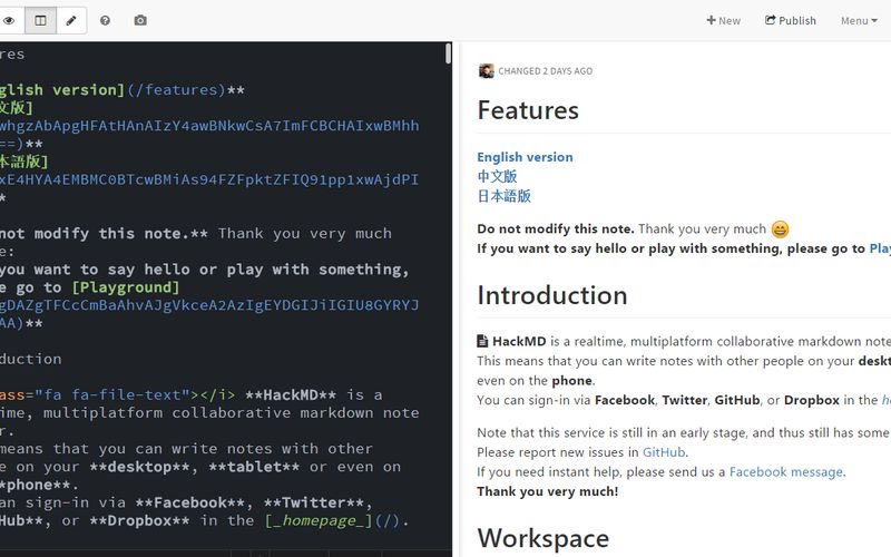 HackMD - Collaborative Markdown Knowledge Base
