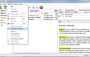Add notes to a message