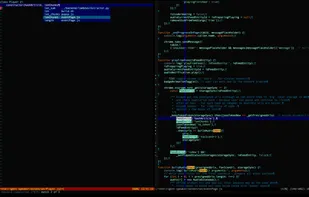 Plugin Gitgutter shows added lines as '+' and altere as '~'.