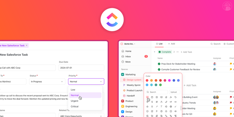 ClickUp 3.24 releases with Salesforce integration, custom icons, easier grouping, and more image