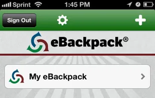 eBackpack screenshot 1