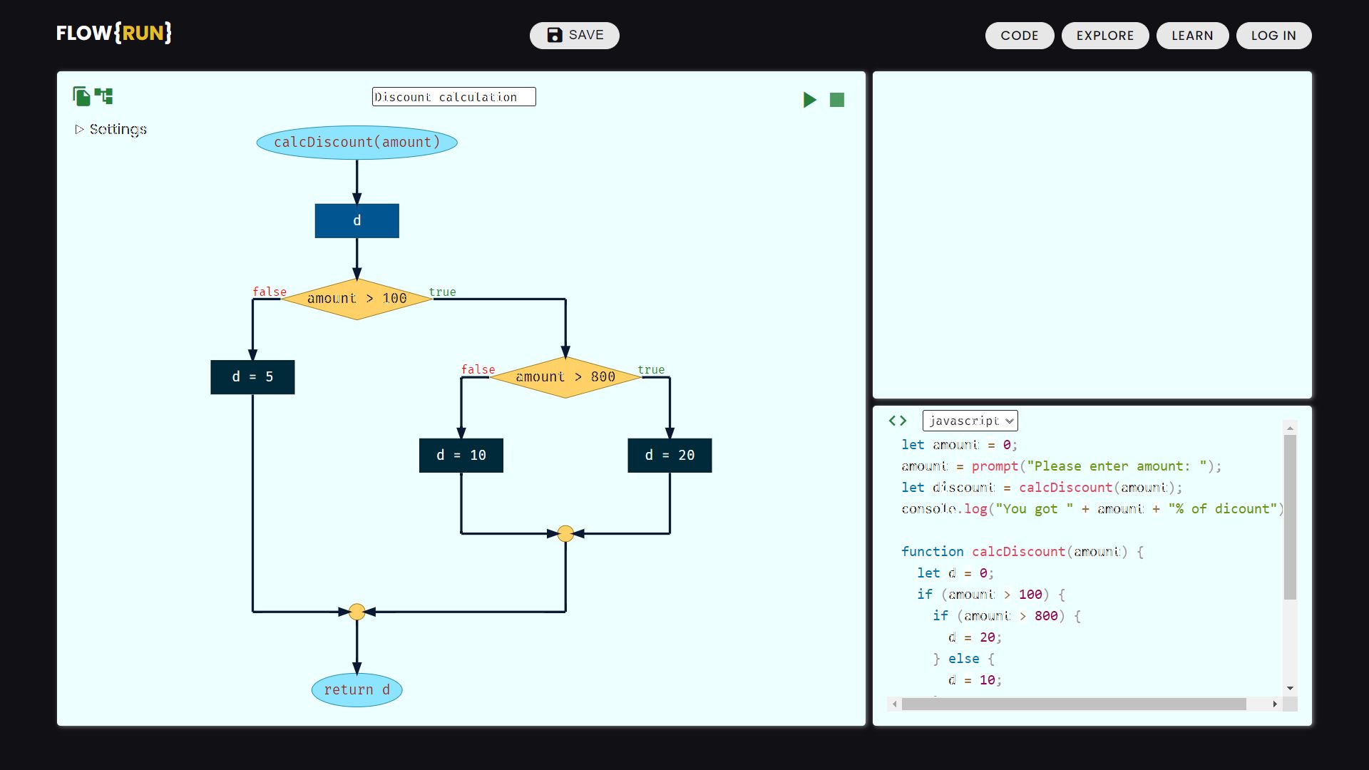 FlowRun: Fast and intuitive visual editor and interpreter | AlternativeTo