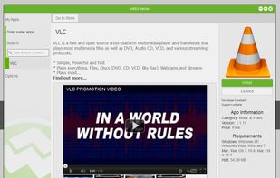 VLC app info page