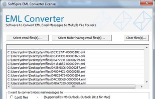 SoftSpire EML Converter screenshot 1