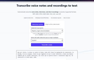 Transcribe voice notes and recordings to text