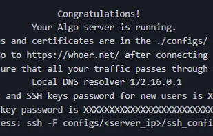 Algo VPN screenshot 1
