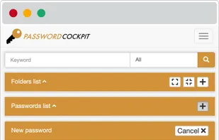 Passwordcockpit screenshot 2