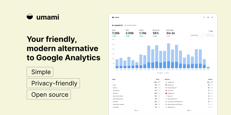 Umami v3 rolls out with updated UI, improved filters, tracking links & pixels, and more