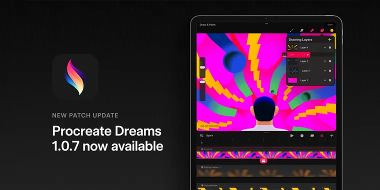 Procreate Dreams 1.0.7 brings enhanced layer management, brush import, and more image