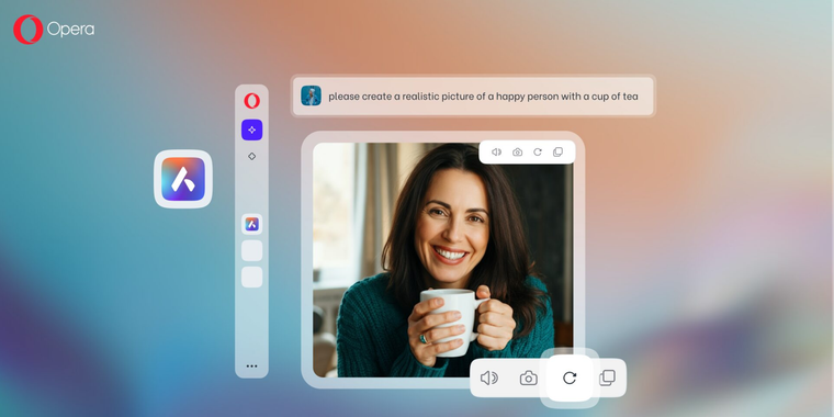 Opera upgrades Aria with Google’s Imagen3 Fast model image