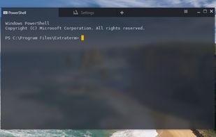 Extraterm screenshot 1