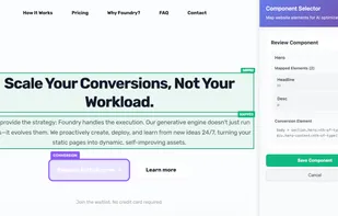 Selection engine, point and click to choose the sections you want to test. 