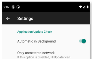 FFUpdater screenshot 2