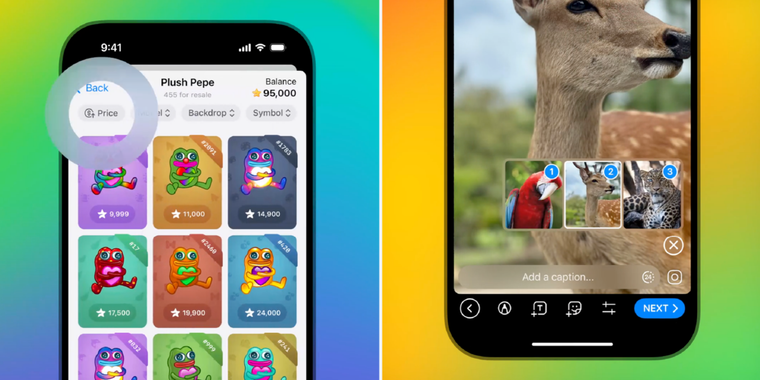 Telegram adds gift marketplace, batch story posting, and channel auto-translate image