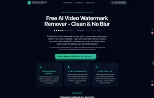 Main Interface & User Experience: Clean, dark-mode interface designed for speed. Simply drag and drop your video to start processing. No account registration or login required—just upload and remove watermarks instantly for free.