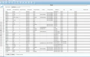 This membership listing allows you to filter for people with common characteristics.  Then send an email, text or create mail merge letter.