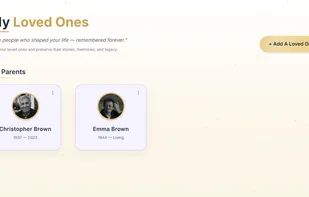 Create private profiles for loved ones to keep family memories organized and personal.
