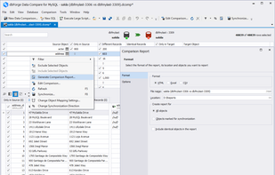 dbForge Data Compare for MySQL screenshot 1