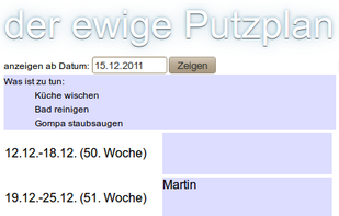 Cleaning plan example.