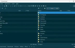 Classical dual-pane user interface