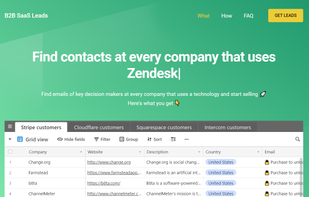 B2BSaaSLeads.com screenshot 1