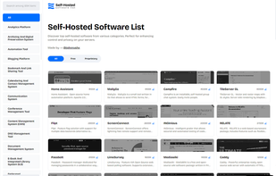 Self-Hosted Software List
