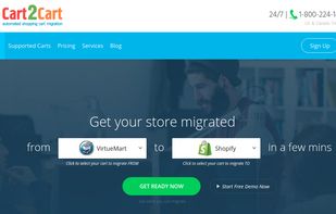 Cart2Cart homepage