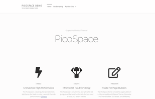 A demo site built with the PicoSpace theme.