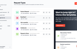 Define how people should interact with you by defining Request Types or predefined templates.