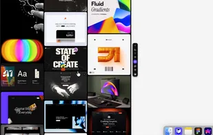 Desktop app screenshot of the masonry mode